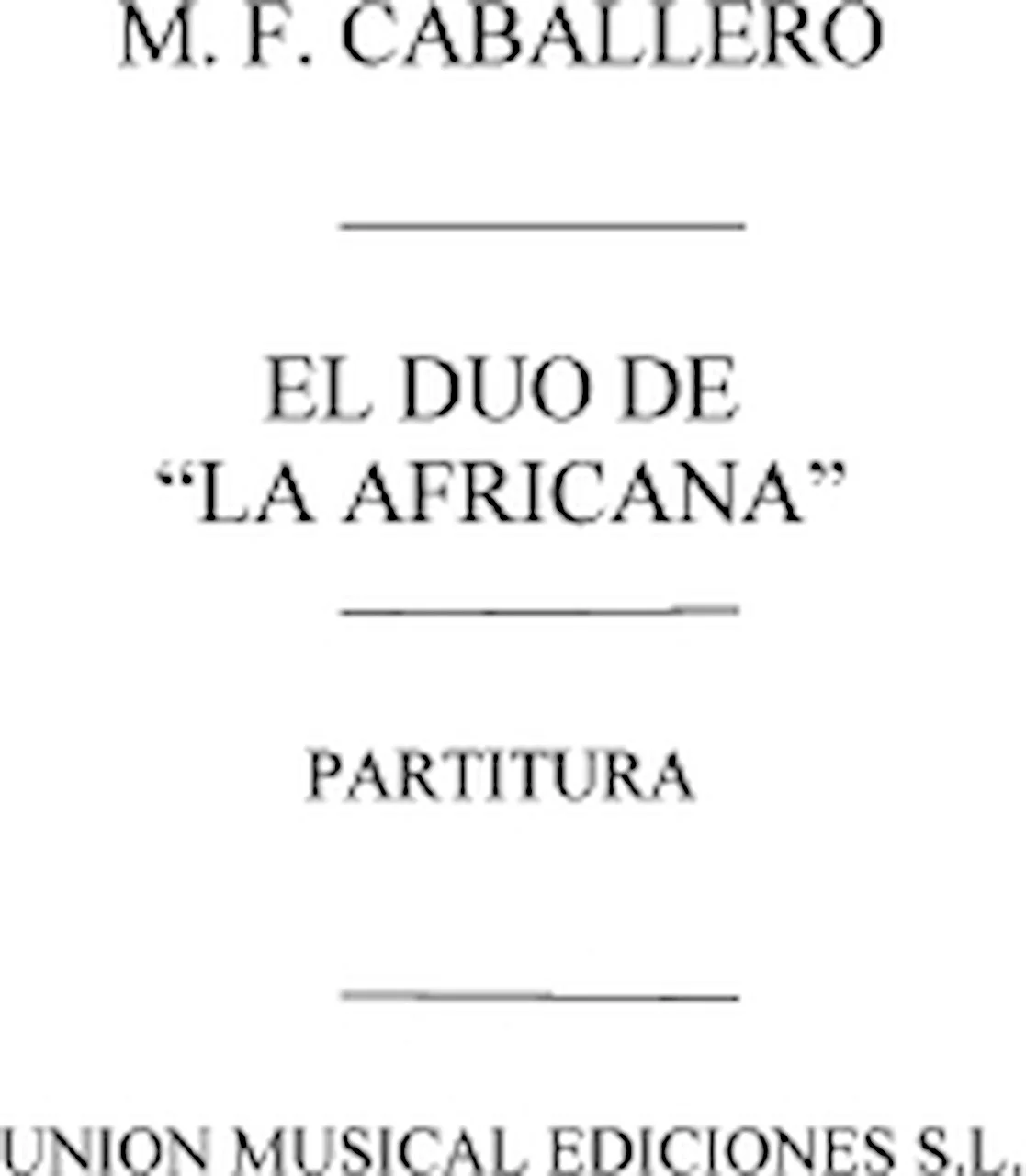 Duo De La Africana Partitura Vocal Score Choral Music For Sale Online