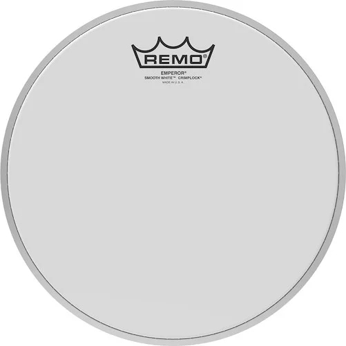 10" Emperor Smooth White "Crimplock" Marching Tom Head.