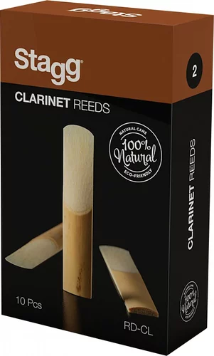 Box of 10 clarinet reeds, thickness of 2 mm