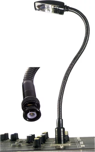 "Gooseneck-lit" light w/ BNC connector for mixing console
