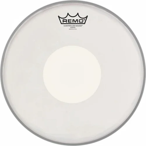 14" CS Coated Snare head with white dot on the bottom.