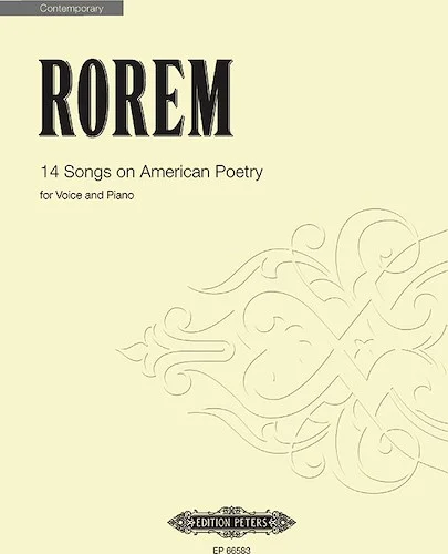 14 Songs on American Poetry for Voice and Piano<br>