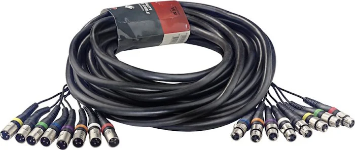 15 m/50 ft. Multicore Cable - 8 x f. XLR/8 x m