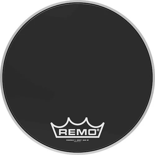 16" Powermax 2 Ebony marching bass drum head