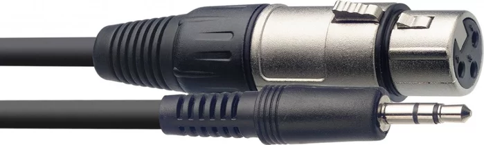 Audio cable, XLR/mini jack (f/m), 1 m (3')