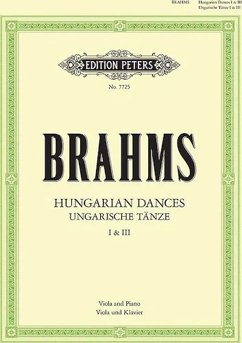 2 Hungarian Dances (Arranged for Viola and Piano)<br>WoO 1 Nos. 1, 3