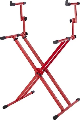 2 Tier X Style Keyboard Stand; Red Image
