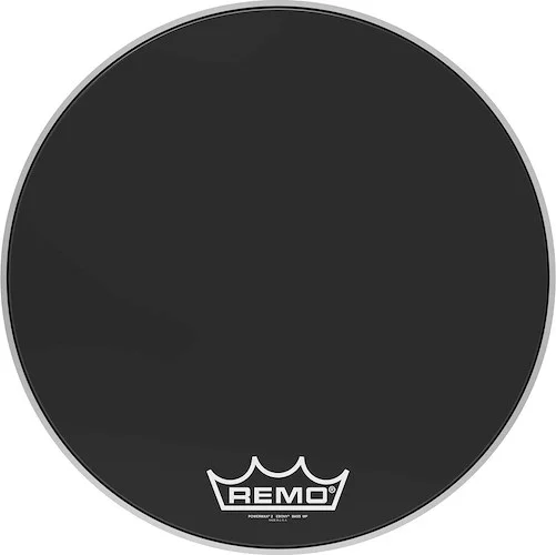 22" Powermax 2 Ebony marching bass drum head