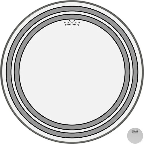 22" Powersonic Clear Bass Drum head w/ internal subsonic dampening rings