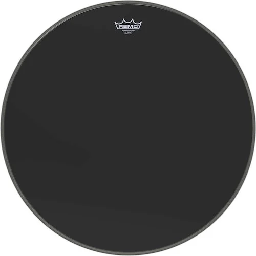 24" Powerstroke 3 Ebony Bass Drum Head with Dynamo Underlay