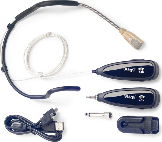 Waterproof wireless headset microphone set