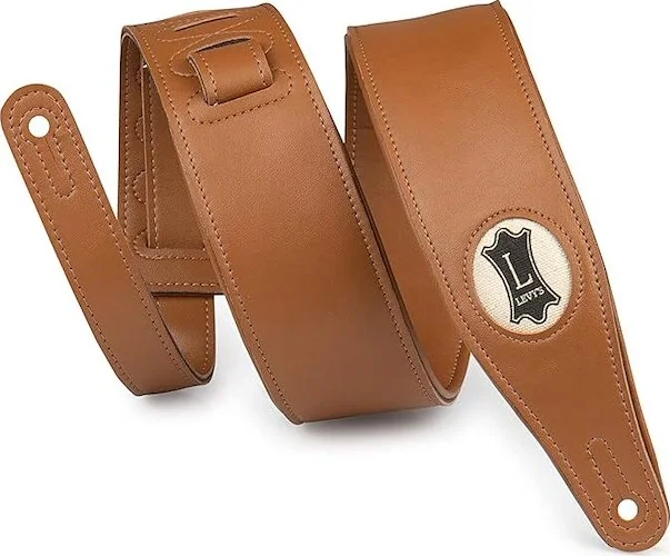 2.5" Tan  Vegan Leather Strap - Hemp Levy's Logo