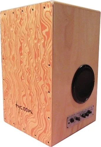 29 Series Gig Box Cajon - Siam Oak with Hand Painted Front Plate - Model TKWPC-29
