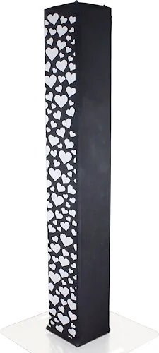 2M 6.56 Ft. Black Truss Scrim with White Hearts fits 12In. Box Truss Segment - Set of 2 Image