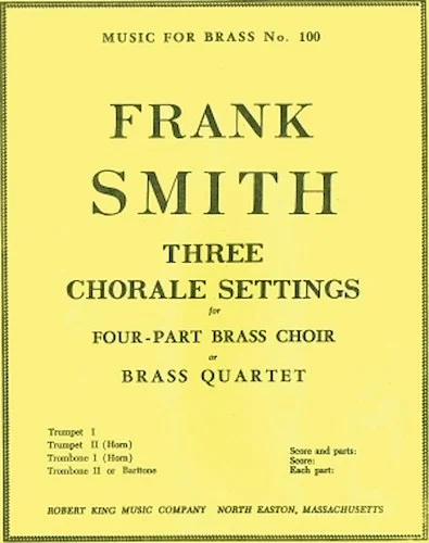 3 Chorale Settings (quartet-brass)