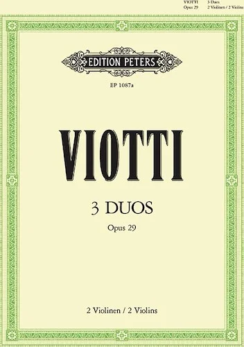 3 Duos Op. 29 for 2 Violins<br>Set of Parts