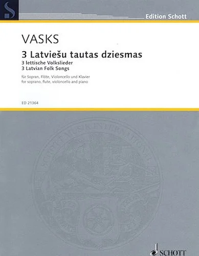 3 Latvian Folksongs - Soprano, Flute, Cello, and Piano