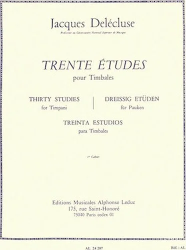 30 Studies For Timpani (volume 1)