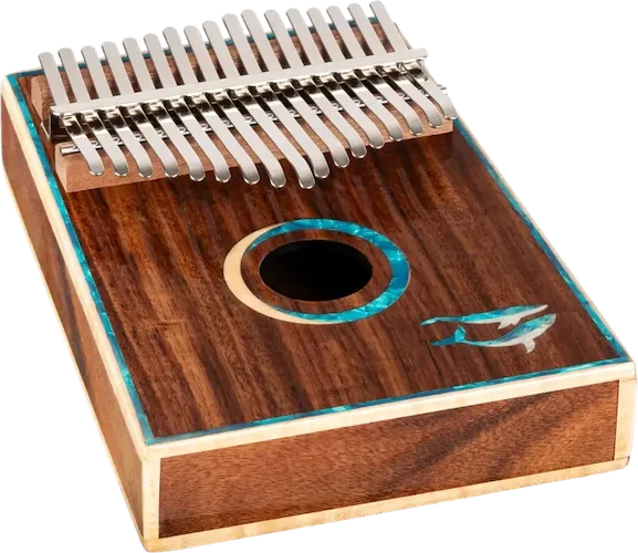 30th Anniversary  Solid Wood 17 Key Kalimba - C Major - Top Soundhole - Marine Life Inlay - w/Cover Bag, Tuning Hammer, Polish Cloth & Deluxe Case