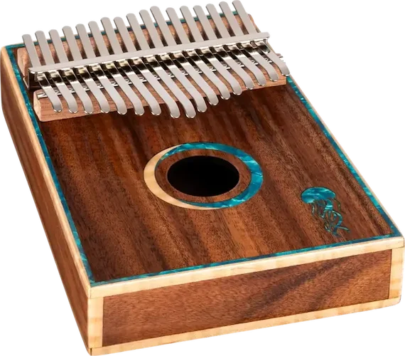 30th Anniversary  Solid Wood 17 Key Kalimba - C Major - Top Soundhole - Marine Life Inlay - w/Cover Bag, Tuning Hammer, Polish Cloth & Deluxe Case