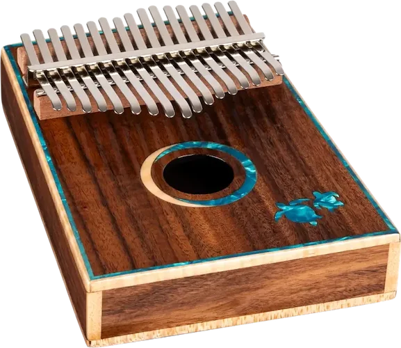 30th Anniversary  Solid Wood 17 Key Kalimba - C Major - Top Soundhole - Marine Life Inlay - w/Cover Bag, Tuning Hammer, Polish Cloth & Deluxe Case