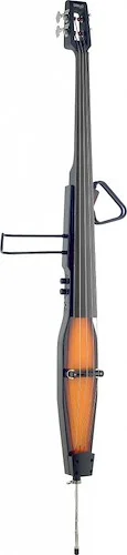 3/4 electric double bass with gigbag, violinburst