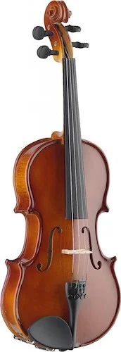 3/4 solid maple violin with ebony fingerboard and standard-shaped soft case