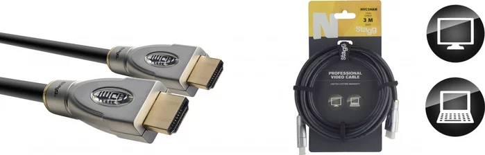 N series HDMI 1.4 video cable, HDMI A / HDMI A (m/m), 3 m (10')