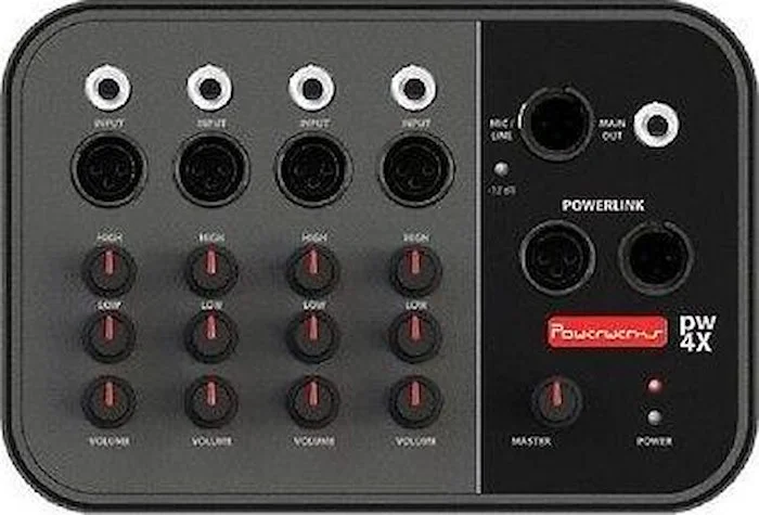 4 Channel Extension Mixer     Provides Phantom Power