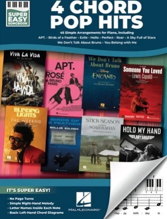 4 Chord Pop Hits - Super Easy Songbook - 45 Simple Arrangements for Piano