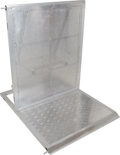 4FT Ventilated Aluminum Barricade Heavy-duty  Crowd Control Barrier with Folding Base.