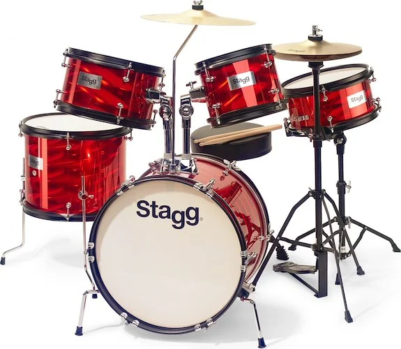 5-piece junior drum set with hardware, 8" / 10" / 10" / 12" / 16"