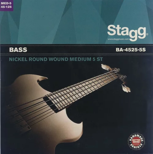 Stagg BA-4525-5S Medium Nickel String Set for Bass Guitar