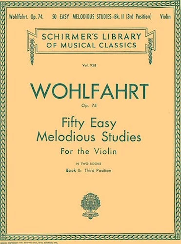 50 Easy Melodious Studies, Op. 74 - Book 2 - Third Position