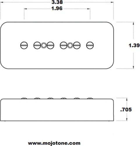 '56 Quiet Coil P-90 Soapbar Pickup<br>Set, Cover Color : Cream Soapbar