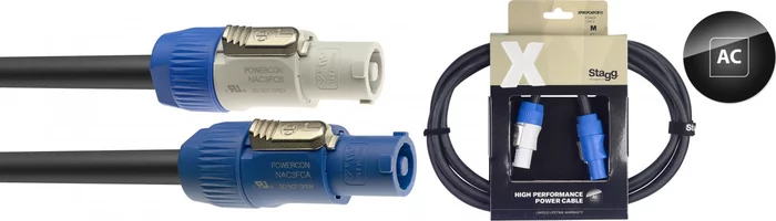 X series power cable, powerCON A/powerCON B (m/m), 5 m (16')