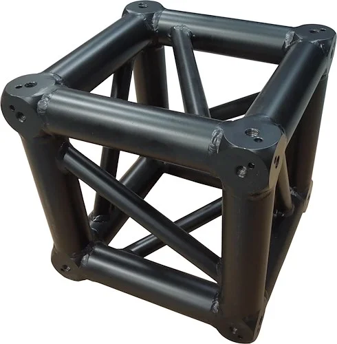 6 Way Square Truss Junction Block - Includes 4 Way 16 Half Conical Couplers | Black Powder Coated | 3mm Wall