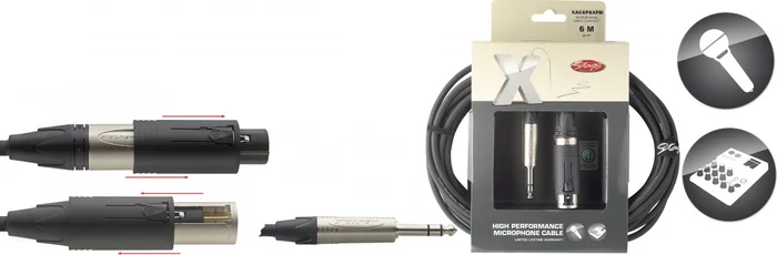 X-series audio cable - XLR convertible f/m ==> phone plug