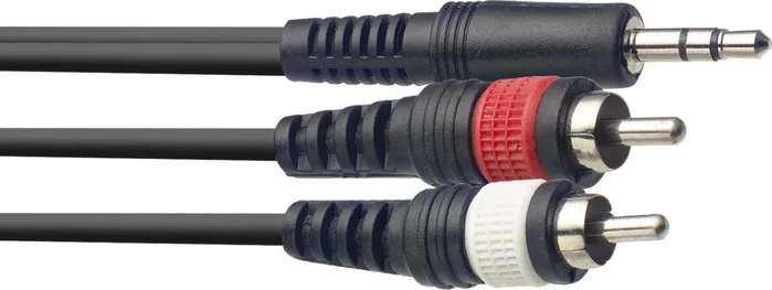 Y cable, mini jack/RCA (m/m), 6 m (20')