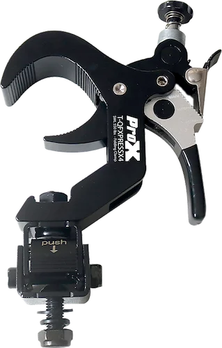 6PCS 4 Quick 90º Folding XPress Trigger Truss Clamp Clamp Moving Head Adapters with Quick Press Trigger Truss 2 in. Black Finish