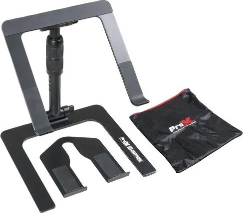 6PCS IBIS Folding DJ Laptop Stand with Adjustable Height Accessory Tray and Carrying Bag in Black