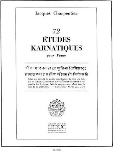 72 Etudes Karnatiques - 2e Cycle (piano Solo)