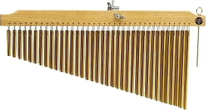 72 Gold Chimes with Natural Finish Wood Bar