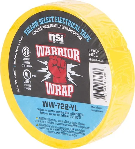 7mil Select Purpose Vinyl Electrical Tape Yellow