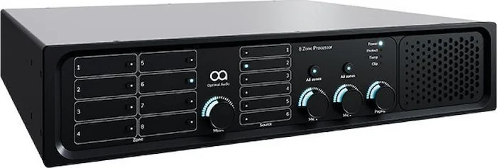 8 zone audio controller with DSP, amplification an