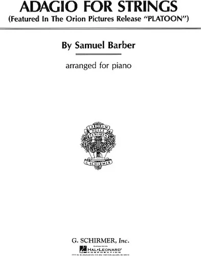 Adagio for Strings - Transcribed for Piano