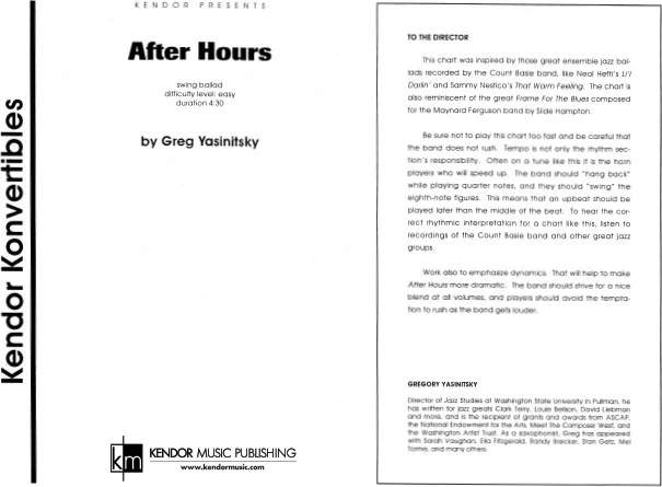 After Hours (Full Score)