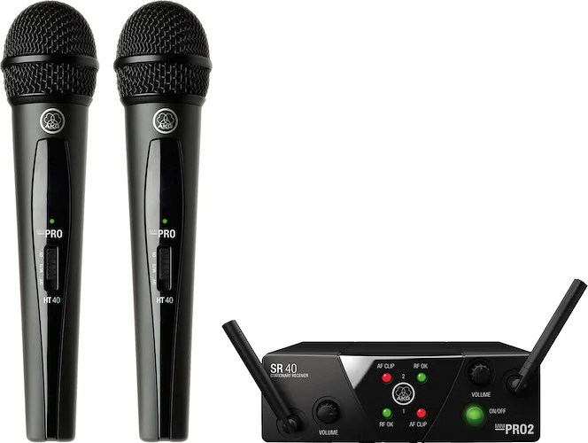 AKG WMS40 Mini Dual Vocal Wireless System. Band-A & B