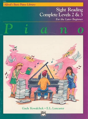 Alfred's Basic Piano Library: Sight Reading Book Complete Level 2 & 3: For the Later Beginner
