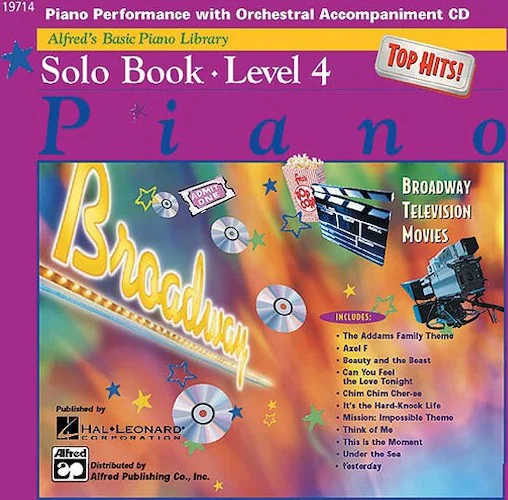 Alfred's Basic Piano Library: Top Hits! Solo Book CD, Level 4